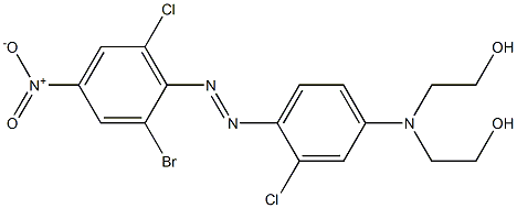 2,2'-[[4[(2-溴-6-氯-4-硝基苯基)偶氮]-3-氯苯基]亚氨基]双-乙醇,12223-16-4,结构式