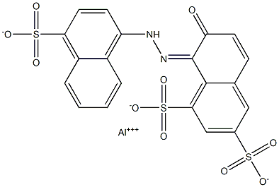 Aluminium, 7-hydroxy-8-[(4-sulfo-1-naphthalenyl)azo]-1,3-naphthalenedisulfonic acid complex Structure