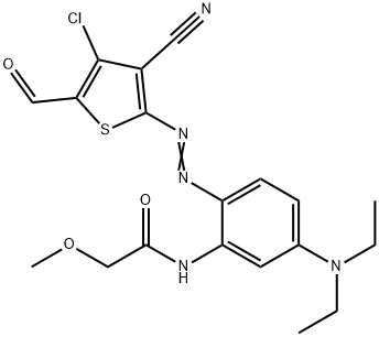 Acetamide, N-2-(4-chloro-3-cyano-5-formyl-2-thienyl)azo-5-(diethylamino)phenyl-2-methoxy- Struktur