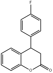 2H-1-Benzopyran-2-one, 4-(4-fluorophenyl)-3,4-dihydro- Structure