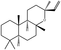 (3S,6aα,10bα)-Dodecahydro-3,4aβ,7,7,10aβ-pentamethyl-3β-vinyl-1H-naphtho[2,1-b]pyran,1227-93-6,结构式
