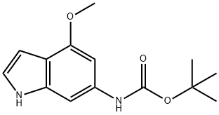 Carbamic acid, N-?(4-?methoxy-?1H-?indol-?6-?yl)?-?, 1,?1-?dimethylethyl ester Struktur