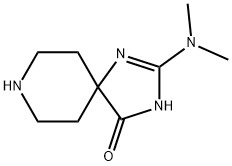 2-(ジメチルアミノ)-1,3,8-トリアザスピロ[4.5]デス-1-エン-4-オン 化学構造式