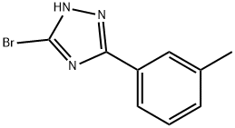 3-ブロモ-5-(3-メチルフェニル)-1H-1,2,4-トリアゾール 化学構造式