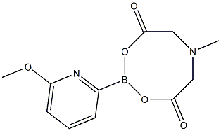 6-甲氧基吡啶-2-硼酸甲基亚氨基二乙酸酯 结构式