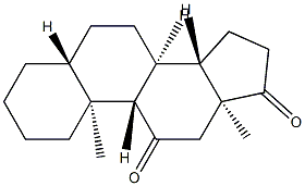 5α-Androstane-11,17-dione 结构式