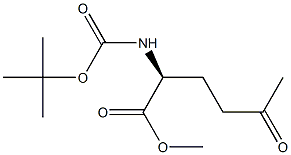 (S)-methyl 2-(tert-butoxycarbonylamino)-5-oxohexanoate Struktur