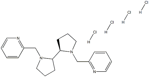 (2R,2′R)-1,1′-Bis(2-pyridinylmethyl)-2,2′-bipyrrolidine tetrahydrochloride
		
	 Structure