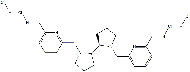 (2R,2′R)-1,1′-Bis(6-methyl-2-pyridinylmethyl)-2,2′-bipyrrolidine tetrahydrochloride
		
	 Structure