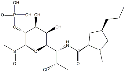 7-Chloro-1,6,7,8-tetradeoxy-6-[[[(2S,4R)-1-Methyl-4-propyl-2-pyrrolidinyl]carbonyl]aMino]-1-(Methylsulfinyl)-L-threo-α-D-galacto-octopyranose 2-(Dihydrogen Phosphate) Structure