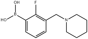 2-氟-3-(哌啶-1-基甲基)苯基硼酸,1228594-52-2,结构式