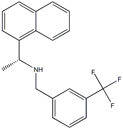 1-NaphthaleneMethanaMine, α-Methyl-N-[[3-(trifluoroMethyl)phenyl]Methyl]-, (αR)- 结构式