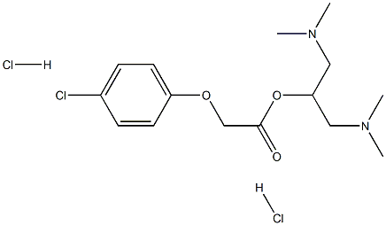 1,3-ビス(ジメチルアミノ)プロパン-2-イル 2-(4-クロロフェノキシ)アセタート 化学構造式