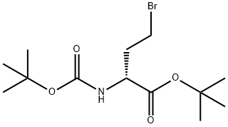 (2R)-4-Bromo-2-[[(tert-butoxy)carbonyl]amino]butanoic acid tert-butyl ester Structure