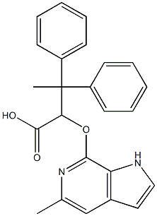 Benzenepropanoic acid, β-Methyl-α-[(5-Methyl-1H-pyrrolo[2,3-c]pyridin-7-yl)oxy]-β-phenyl- Structure
