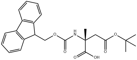 (R)-N-FMOC-Α-METHYLASPARTIC ACID-4-TERT-BUTYL ESTER, 1231709-26-4, 结构式