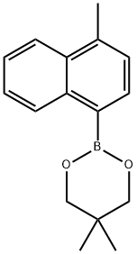 5,5-二甲基-2-(4-甲基萘-1-基)-1,3,2-二氧杂硼烷,1232309-74-8,结构式