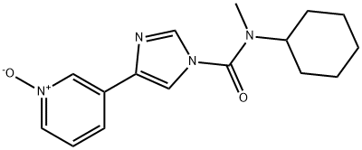 3-(1-(环己基(甲基氨基甲酰基)-1H-咪唑-4-基)吡啶1-氧化物, 1233855-46-3, 结构式
