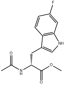(R)-N-乙酰基-6-氟色氨酸甲酯 结构式