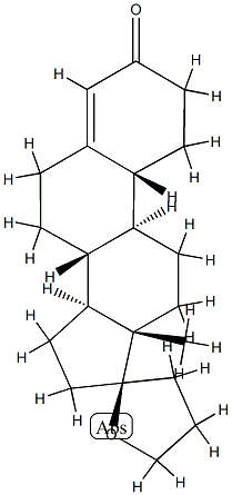 (17R)-4',5'-Dihydrospiro[estr-4-ene-17,2'(3'H)-furan]-3-one Structure
