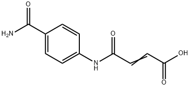 (E)-4-[4-(aminocarbonyl)anilino]-4-oxo-2-butenoic acid Struktur