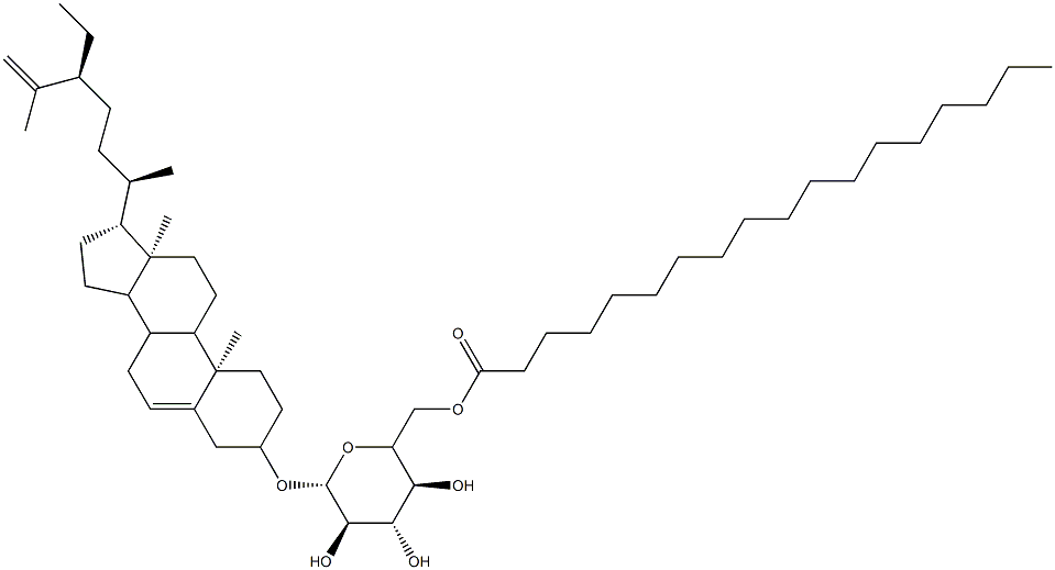 3-O-(6'-O-stearoylglucosyl)stigmasta-5,25(27)-diene 结构式