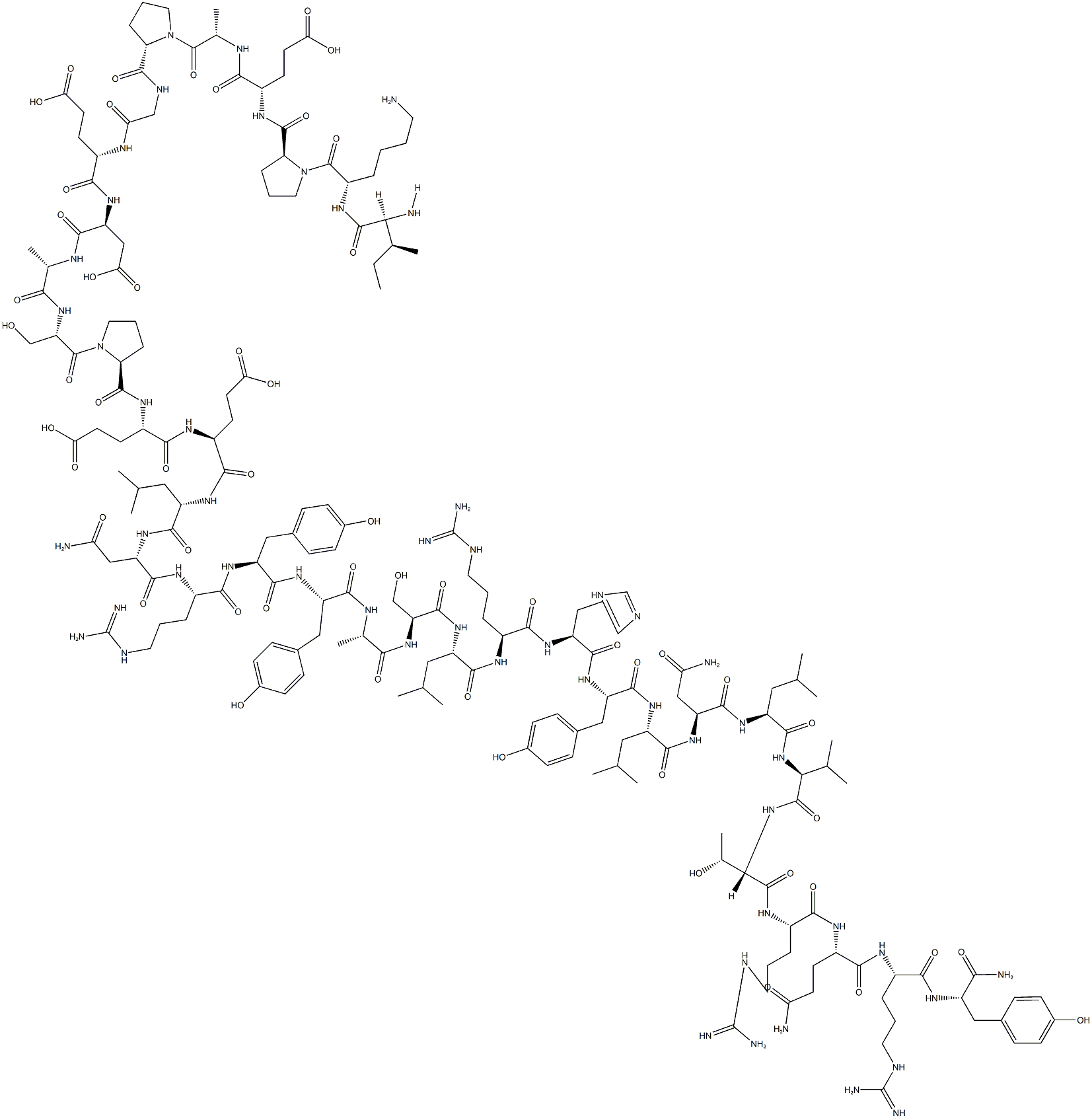 ペプチドYY (3-36), HUMAN 化学構造式