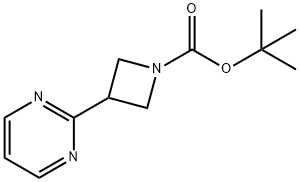 3-(嘧啶-2-基)氮杂丁烷-1-羧酸叔丁酯, 1236861-59-8, 结构式