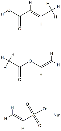 2-Butenoic acid, polymer with ethenyl acetate and sodium ethenesulfonate Structure
