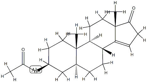 3β-(アセチルオキシ)-5α-アンドロスタ-14-エン-17-オン 化学構造式
