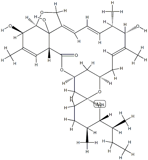 伊维菌素糖苷配基, 123997-59-1, 结构式