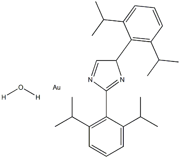 1,3-Bis(2,6-di-i-propylphenyl)iMidazol-2-ylidenegold(I) hydroxide, Min. 97% Structure