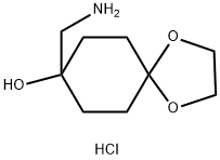 8-(aminomethyl)-1,4-dioxaspiro[4.5]decan-8-ol hydrochloride(WX102400) Structure