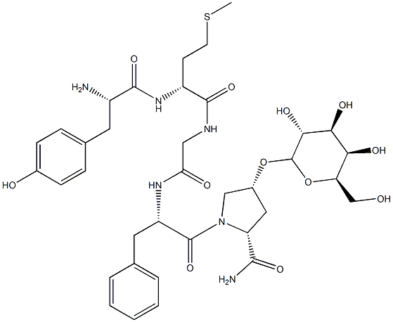 124076-39-7 enkephalinamide, Met(2)-Hyp(5)galactopyranosyl-