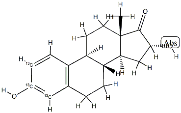 16α-Hydroxyestrone-[2,3,4-13C3] Struktur
