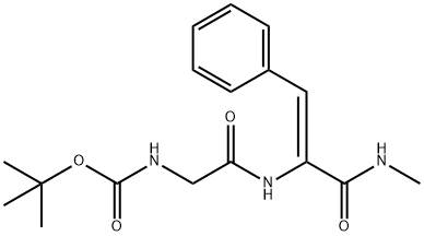 tert-butyloxycarbonyl-glycyl-dehydrophenylalaninamide-N-methyl Structure