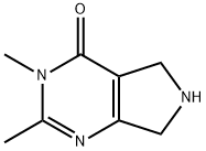 2,3-ジメチル-3,5,6,7-テトラヒドロ-4H-ピロロ[3,4-D]ピリミジン-4-オン 化学構造式