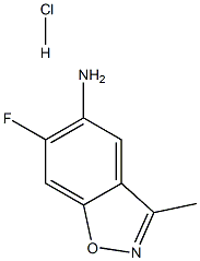 6-氟-3-甲基-1,2-苯并噁唑-5-胺盐酸盐, 1243313-45-2, 结构式