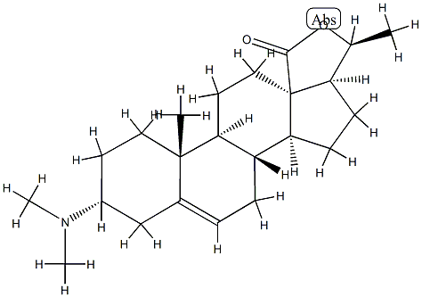 (20S)-3α-(Dimethylamino)-20-hydroxypregn-5-en-18-oic acid γ-lactone Structure