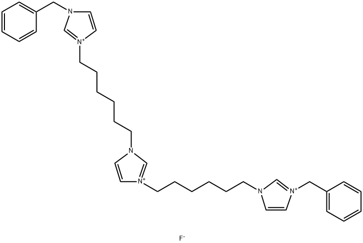 1,3-Bis[6-(3-benzyl-1-imidazolio)-hexyl]imidazolium trifluoride solution
		
	 Struktur