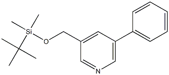 3-((((叔丁基二甲基甲硅烷基)氧基)甲基)-5-苯基吡啶, 1245643-90-6, 结构式