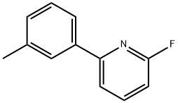 2-氟-6-(间甲苯基)吡啶, 1245650-01-4, 结构式