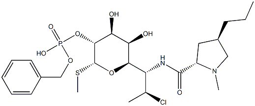 L-threo-α-D-galacto-Octopyranoside, methyl 7-chloro-6,7,8-trideoxy-6- [[(1-methyl-4-propyl-2-pyrrolidinyl)carbonyl]amino ]-1-thio-, 2-(phenylmethyl hydrogen phosphate), (2S-trans)-|