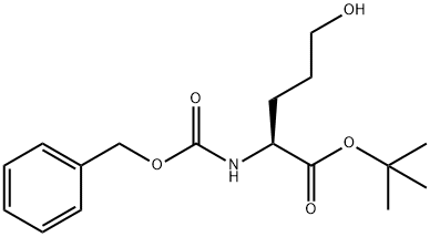 L-Norvaline, 5-hydroxy-N- [(phenylmethoxy)carbonyl]-, 1,1-dimethylethylester Struktur