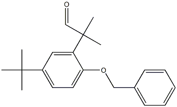Benzeneacetaldehyde, 5-(1,1-diMethylethyl)-α,α-diMethyl-2-(phenylMethoxy)- Structure
