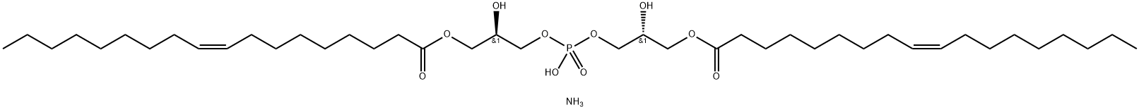 <I>sn</I>-(1-oleoyl-2-hydroxy)-glycerol-3-phospho-<I>sn</I>-3'-(1'-oleoyl-2'-hydroxy)-glycerol (aMMoniuM salt) Structure
