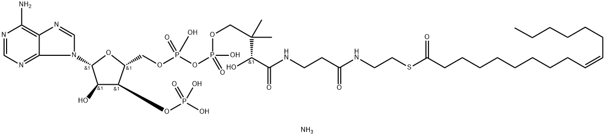 (10Z-HEPTADECENOYL) COENZYME A (AMMONIUM SALT);17:1 (N7) COENZYME A, 1246304-40-4, 结构式