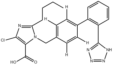 Losartan-d4 Carboxylic Acid Struktur