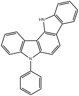 5-フェニル-5,12-ジヒドロインドロ[3,2-a]カルバゾール 化学構造式