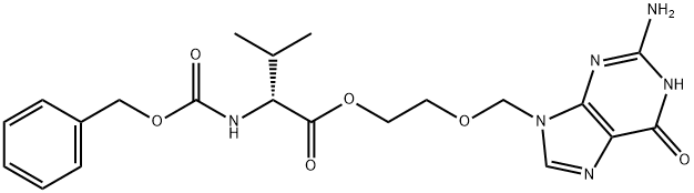 N-CARBOXYBENZYL D-VALACYCLOVIR, 124832-32-2, 结构式